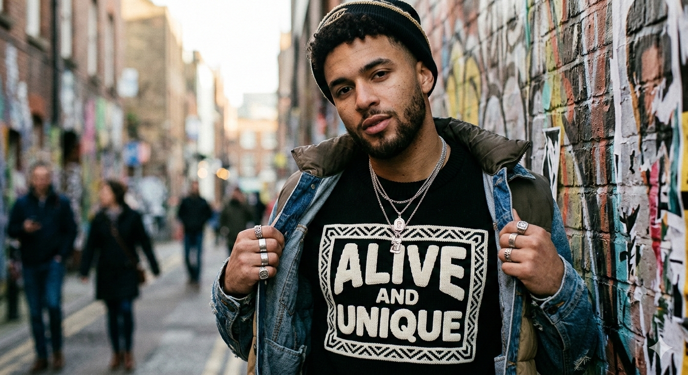 "Alive and Unique" Urban Graphic Shirt Limited 1/100